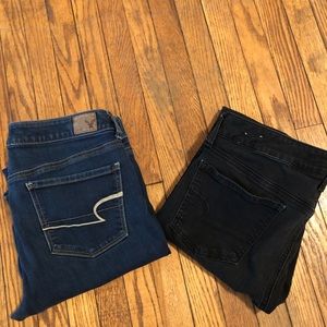 2 pairs America eagle jeans